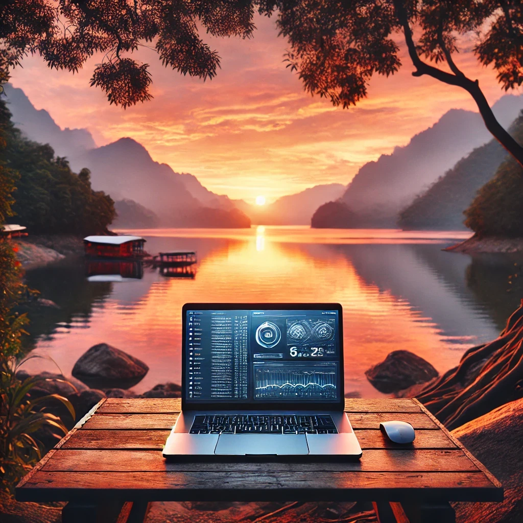 Sunset in the mountains